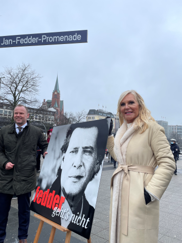 Marion Fedder und Innensenator Andy Grote 