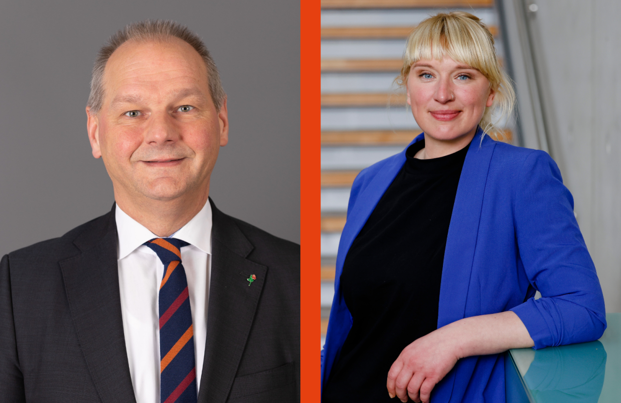 SPD-Politiker Mathias Stein (l.) hat sich bei der Bundestagswahl in Kiel das Direktmandat gegen Luise Amtsberg (Grüne) gesichert. 