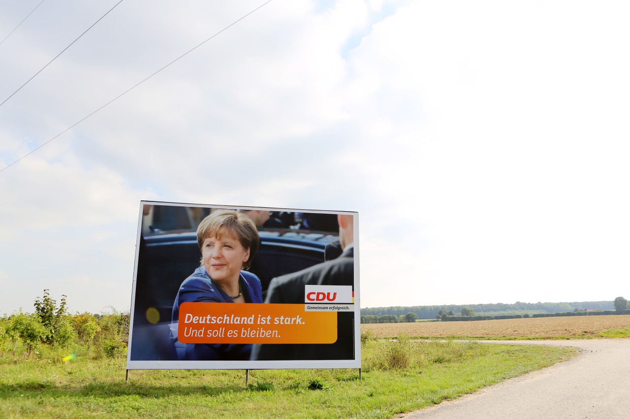 Angela Merkel wird man wohl nicht mehr auf Wahlplakaten zu Gesicht kriegen. Nichtssagende Sprüche schon.