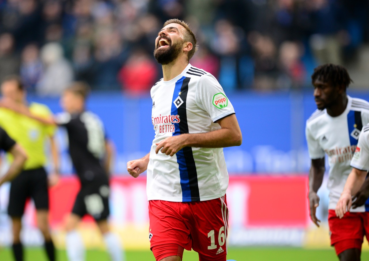 Hinterseer im Trikot des HSV.