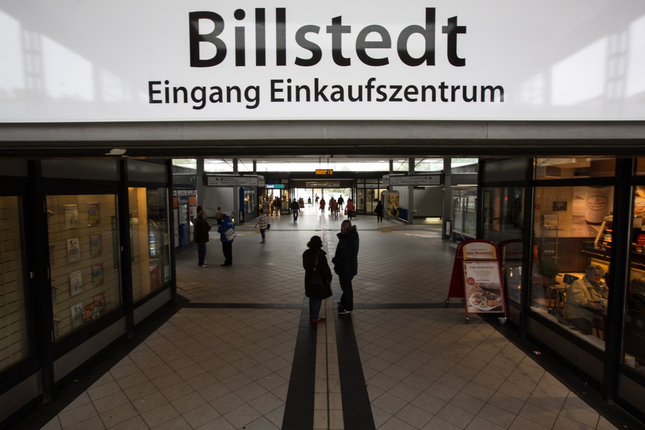 Blick auf die U-Bahn-Station in Hamburg-Billstedt.