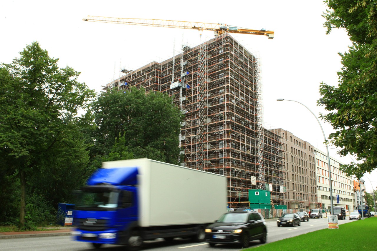 Neubau von 184 Wohneinheiten in der Leo-Leistikow-Allee 2/4 und Oberaltenallee 50/52 in Hamburg-Uhlenhorst. Hier entsteht das sogenannte Leo-Leistikow-Quartier. 
