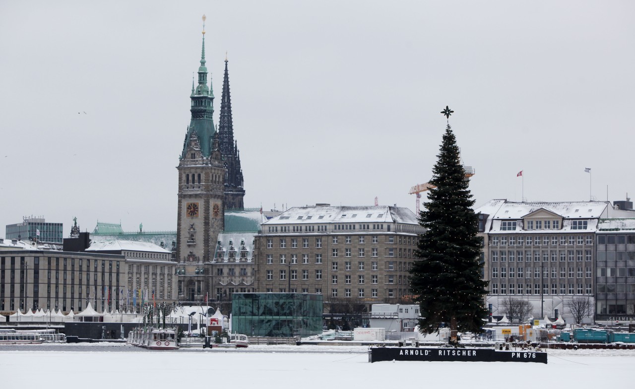 Weiße Weihnachten würde Hamburg auch in diesem Jahr stehen (Archivfoto). 