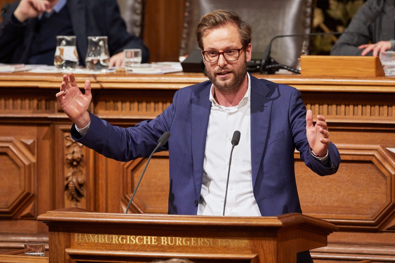 Hamburg: Grünen-Politiker Anjes Tjarks kann die Reaktion des DCU-Politikers kaum fassen.