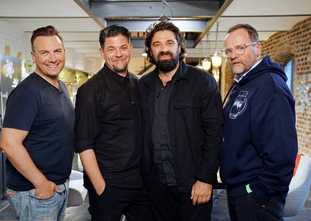 Die vier Köche: Tim Raue, Tim Mälzer, Konstantin Fillipou und Sepp Schellhorn (v.l.)