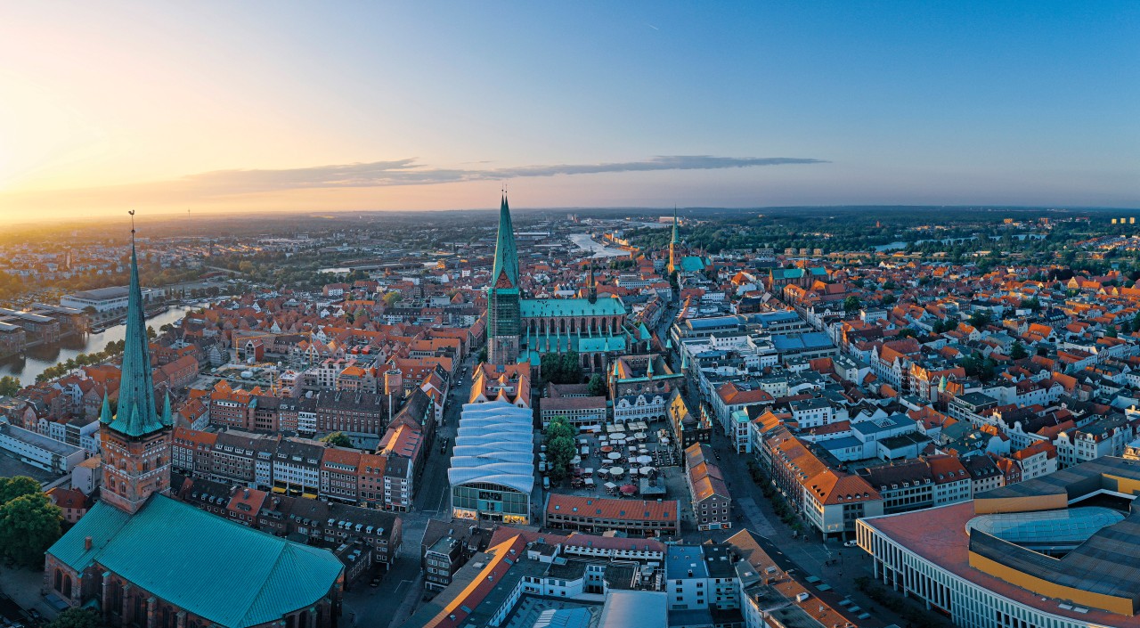 Blick über die Hansestadt Lübeck