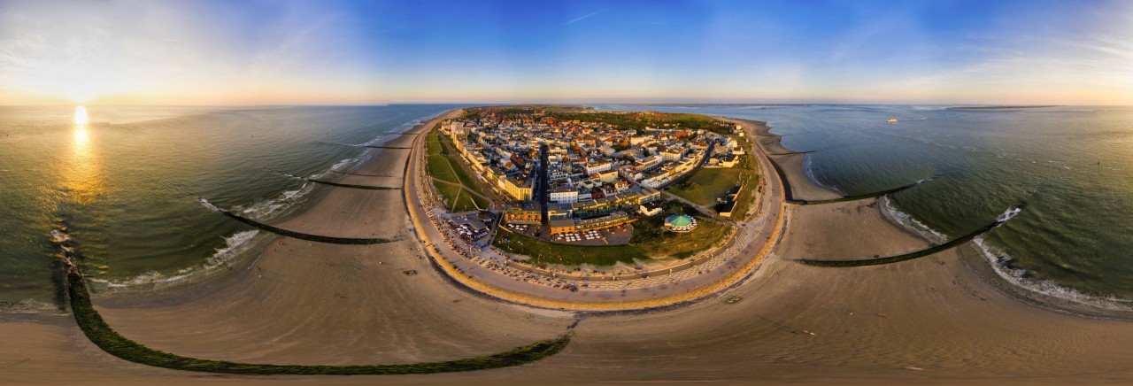 Blick auf Insel Norderney.