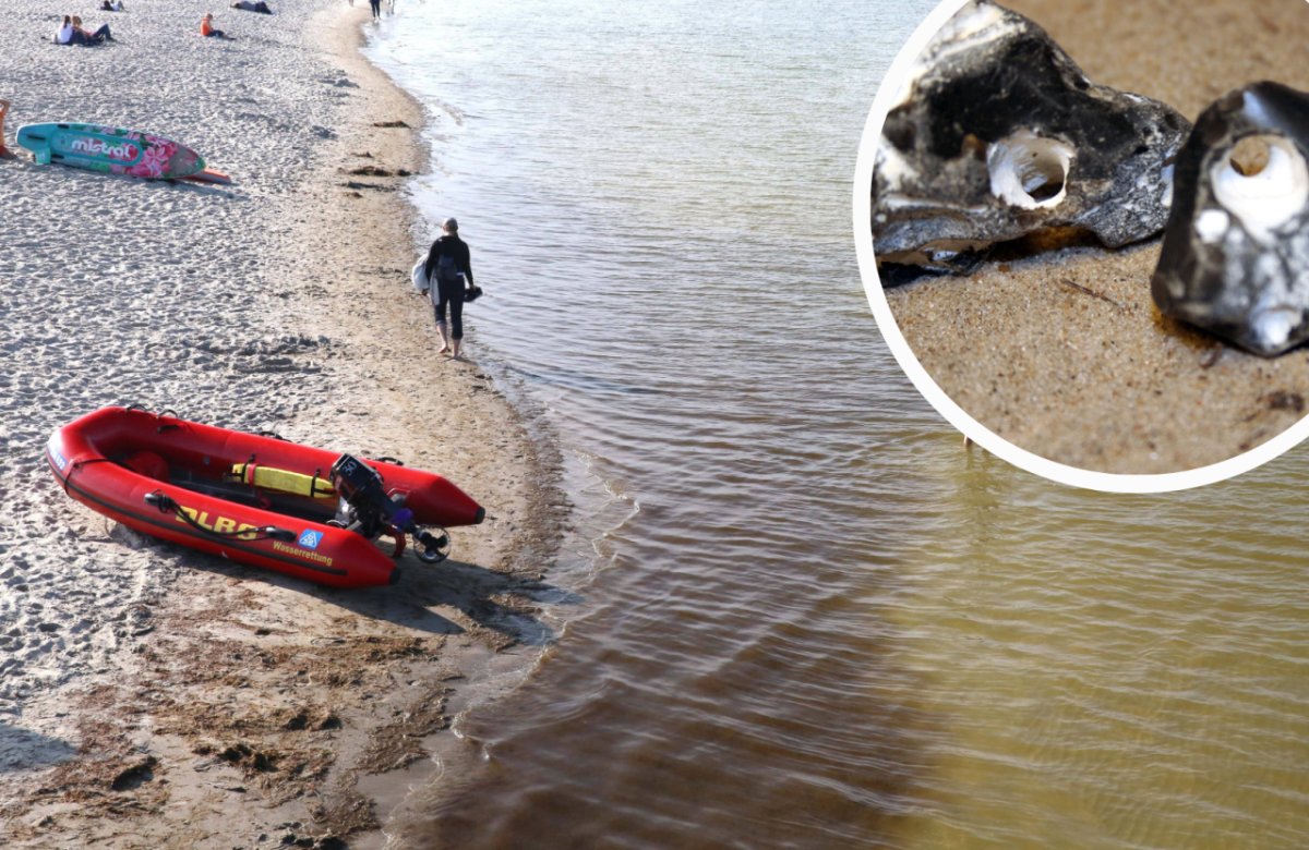 Ostsee Fund Strand Prerow Hühnergott Facebook Stein