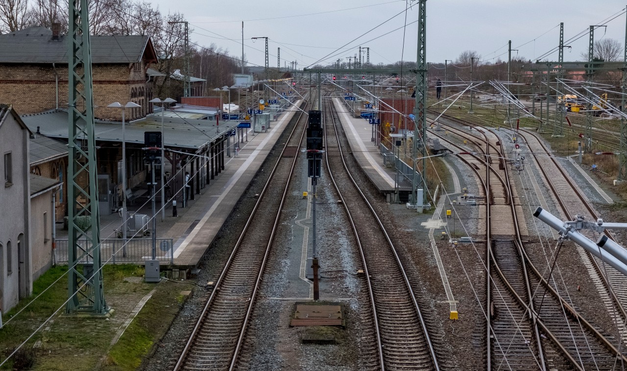 Der Bahnhof in Bergen auf Rügen..