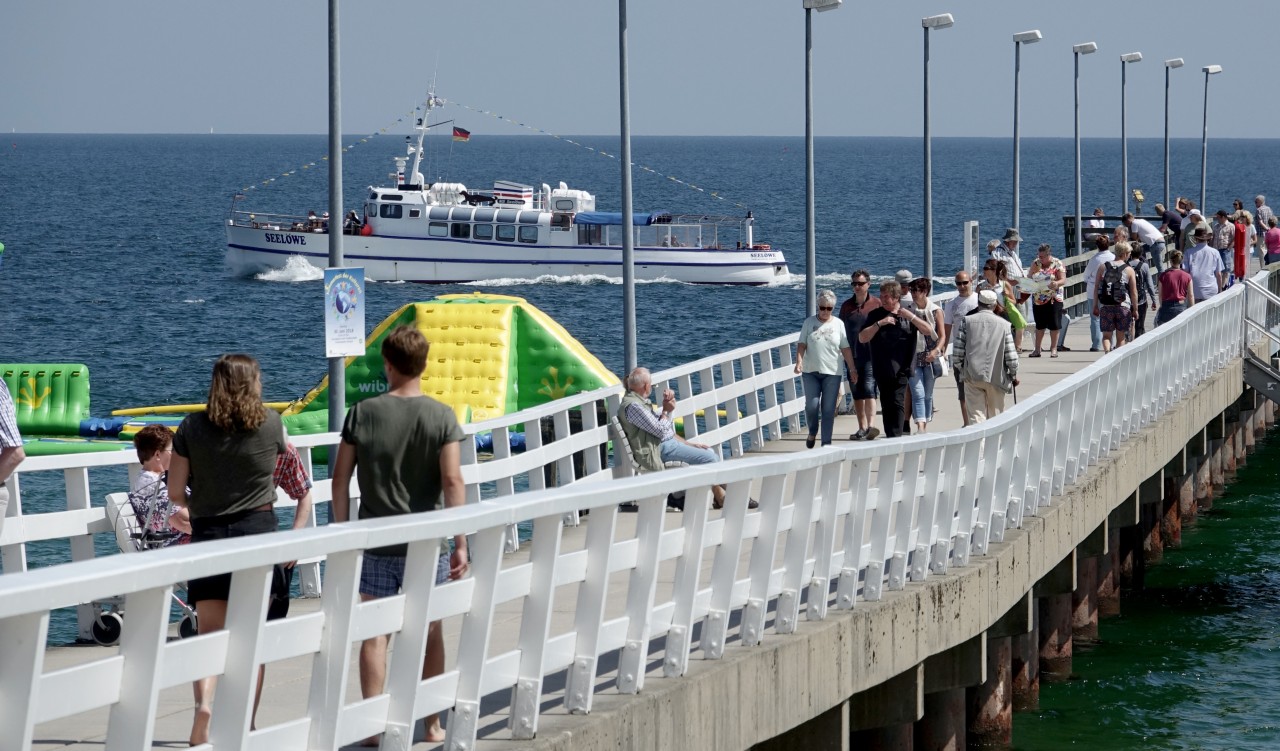 Die Seebrücke in Timmendorfer Strand.