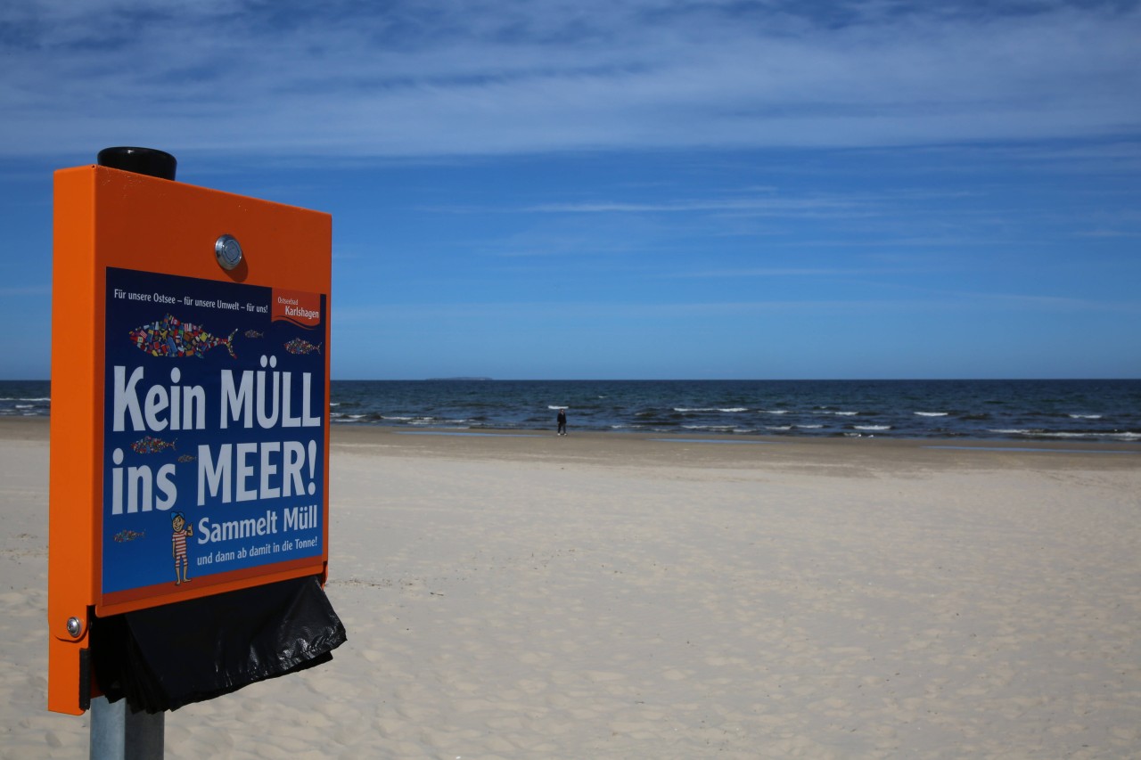 „Kein Müll ins Meer“ – lautet eine Aktion in Karlshagen auf Usedom. 