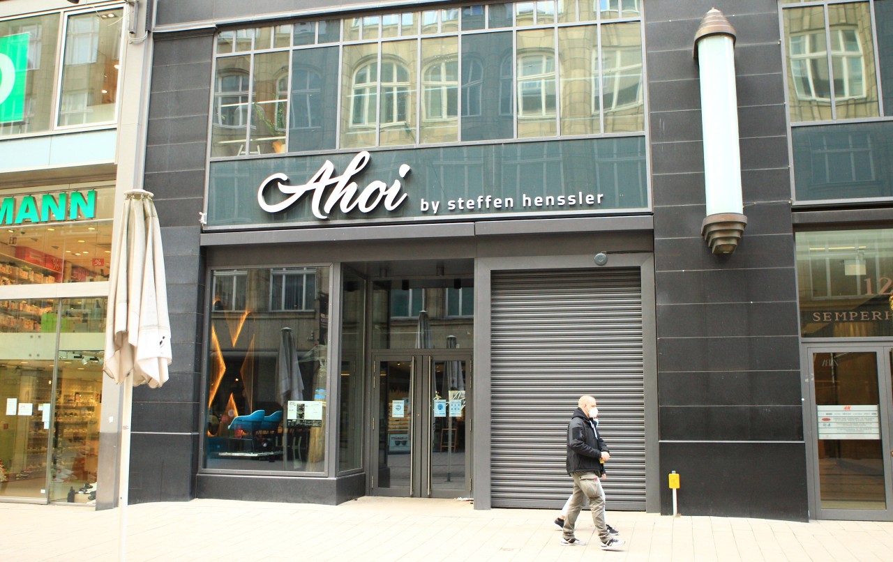 Das „Ahoi“-Restaurant von Steffen Henssler in Hamburg, hier geschlossen wegen Corona