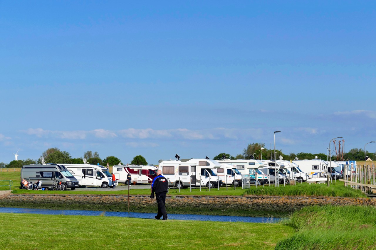 Camping an der Nordseeküste von Niedersachsen.