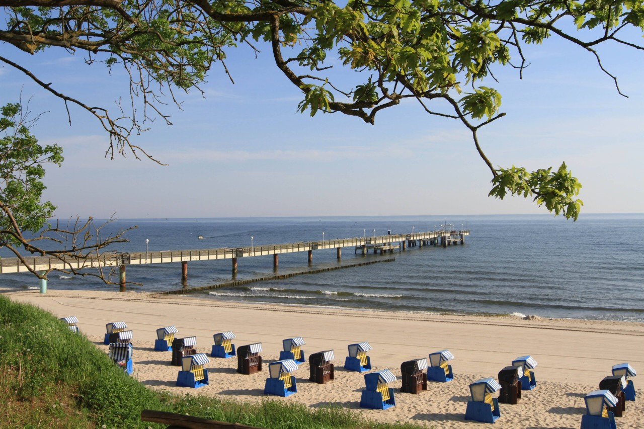 So sah's früher aus: die alte Seebrücke in Koserow auf Usedom