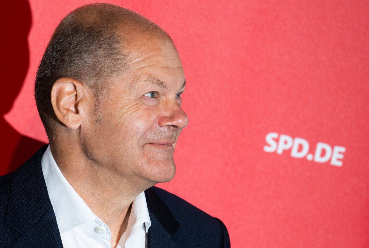 Olaf Scholz, Ex-Bürgermeister von Hamburg, und die SPD stehen laut Prognosen gut da in Hamburg. 