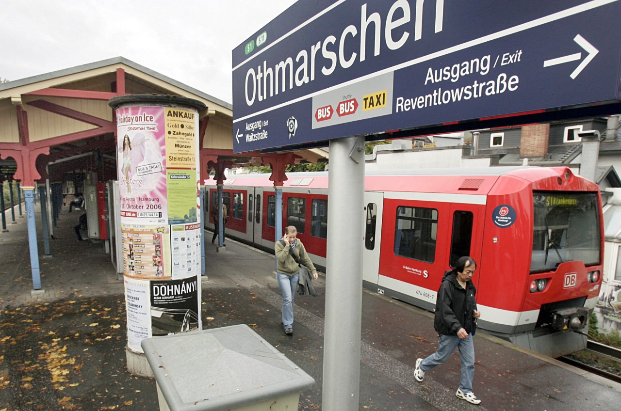 Hamburg: Blick auf den Bahnhof in Othmarschen.