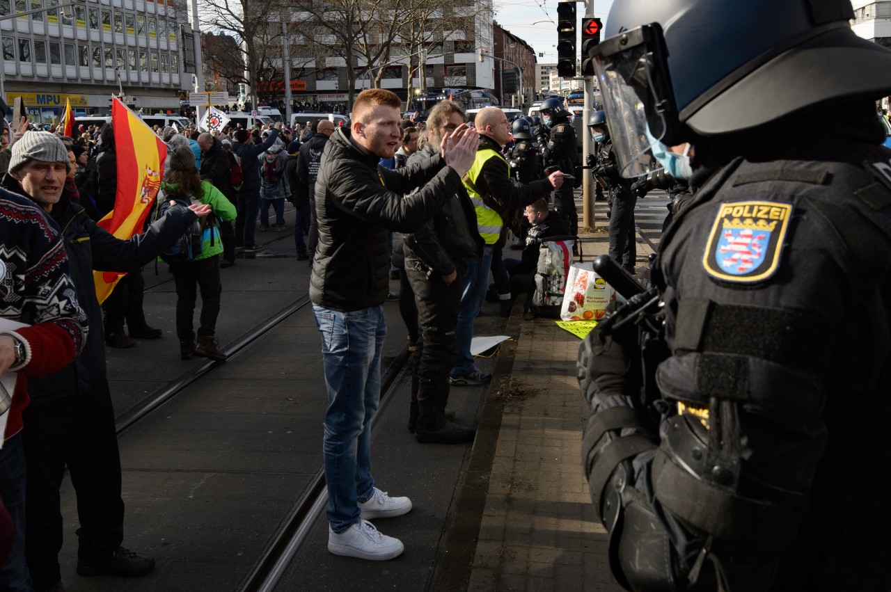 Bei der Demonstration in Kassel kam es zu Ausschreitungen.