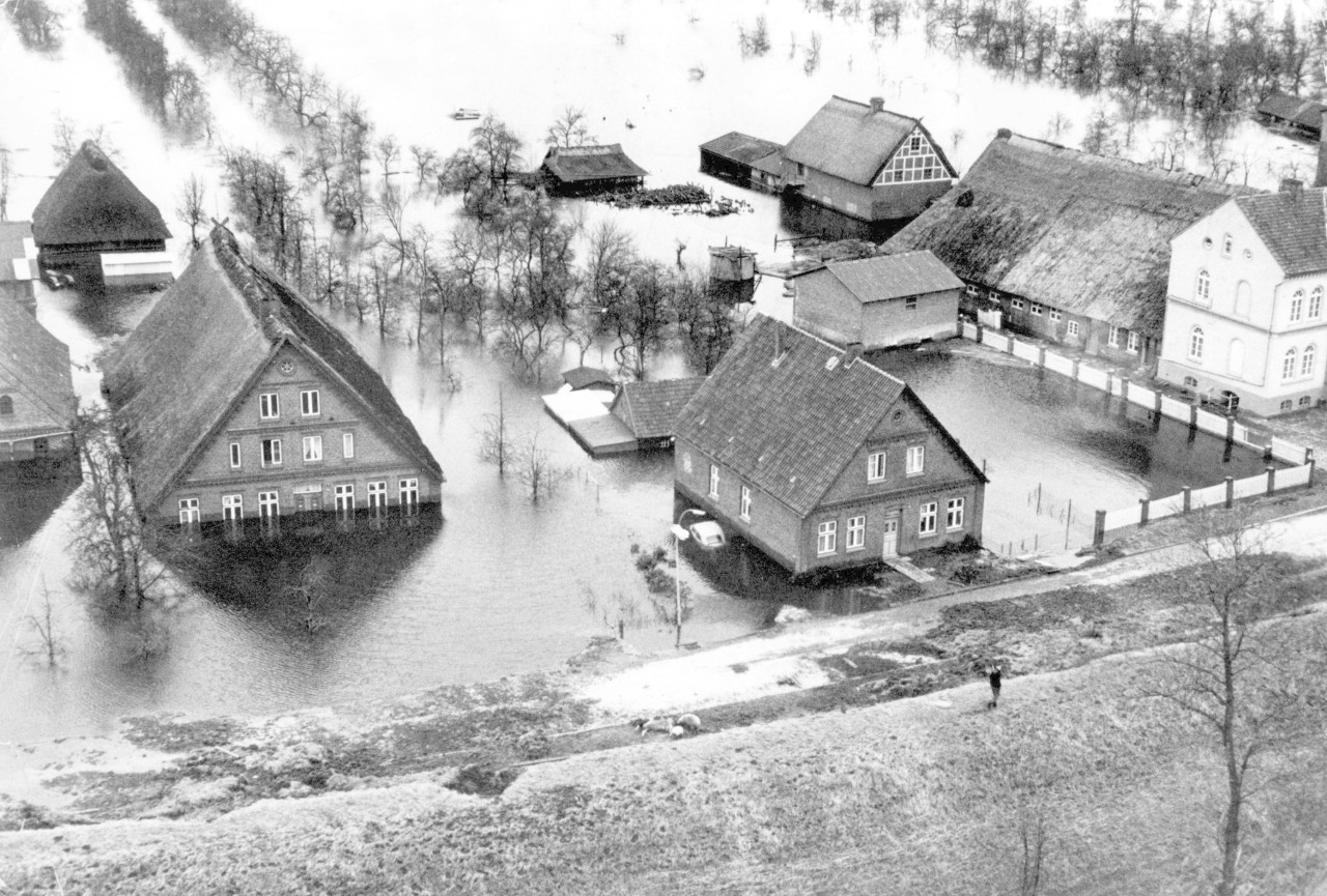 Hamburg nach der Sturmflut am 17. Februar 1962 