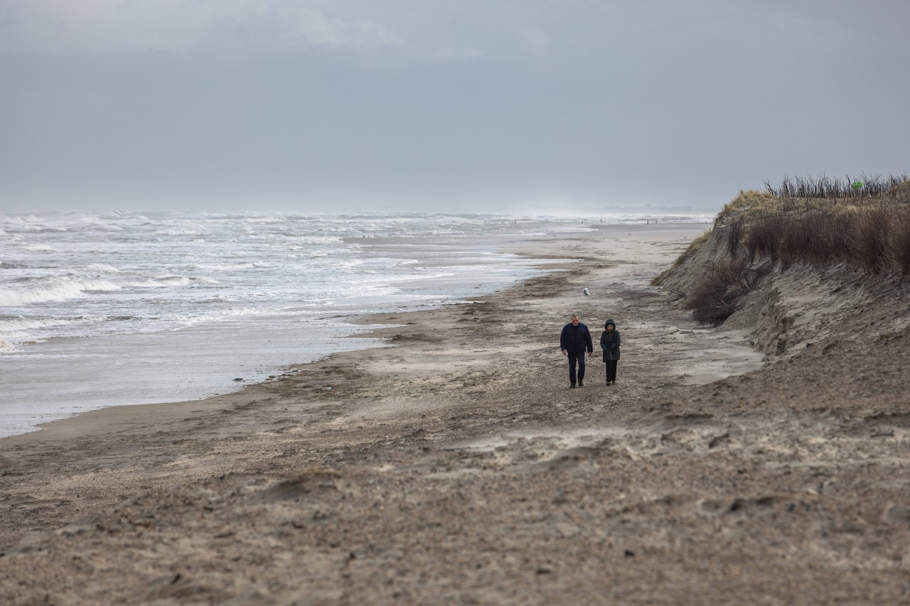 Strand auf Norderney nach dem Sturm