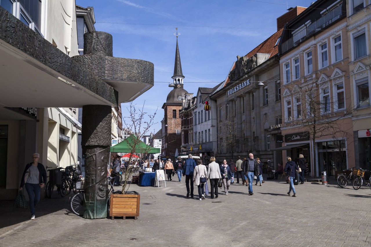 Die Innenstadt in Oldenburg (Niedersachsen).