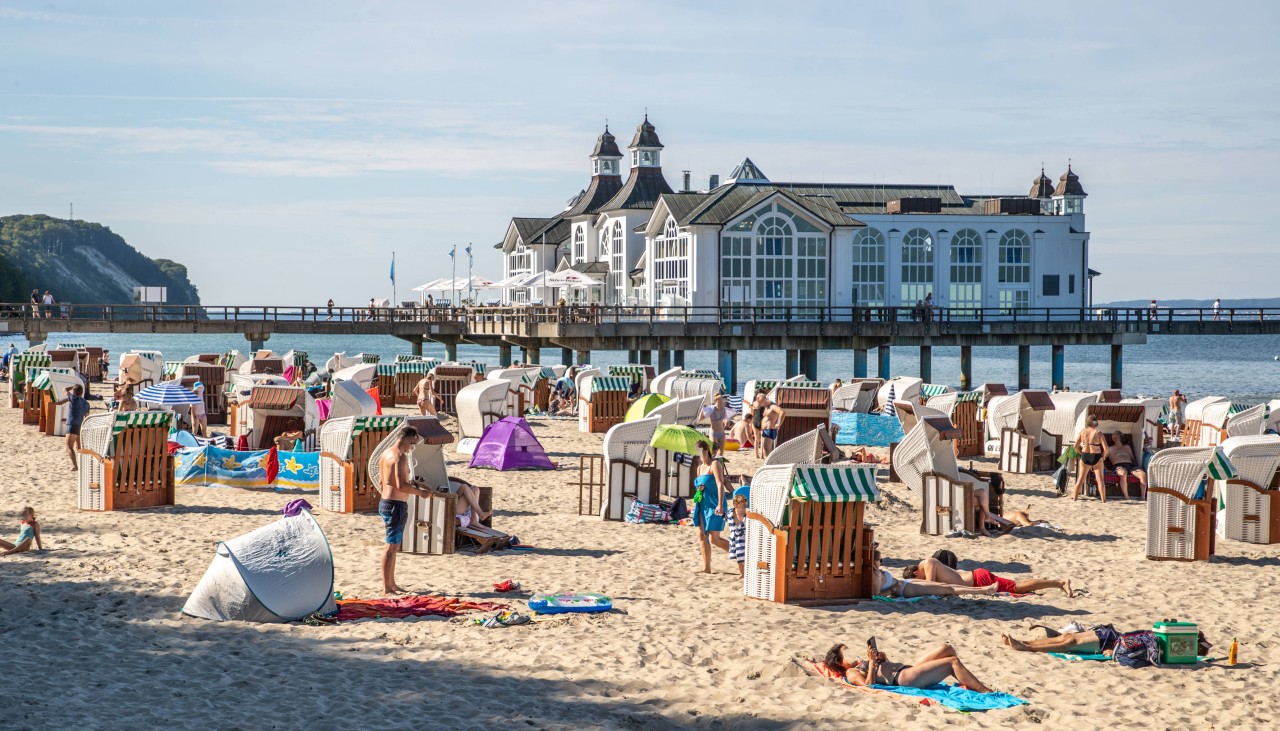 Die Seebrücke in Sellin auf Rügen.