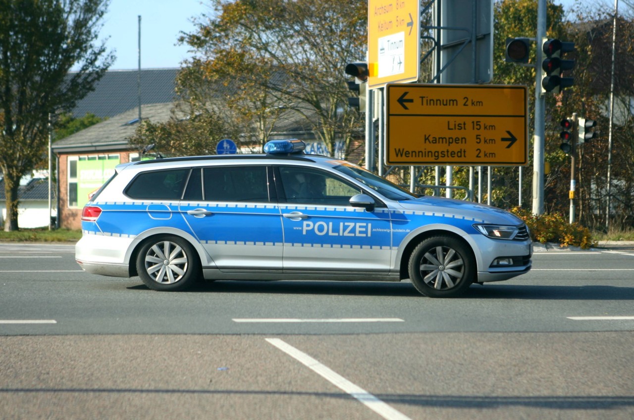 Ein Auto der Sylter Polizei in Westerland