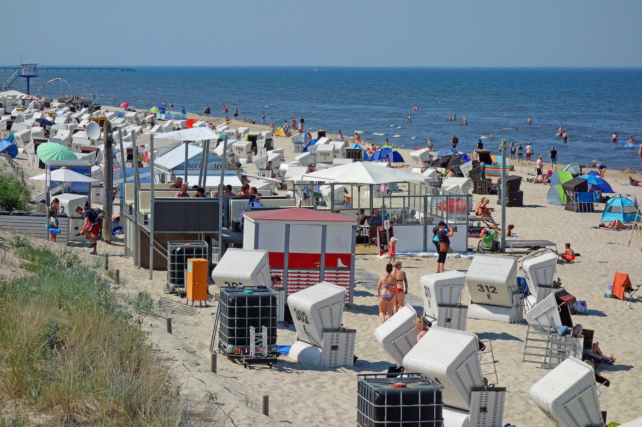 Einiges los am Strand von Heringsdorf auf Usedom