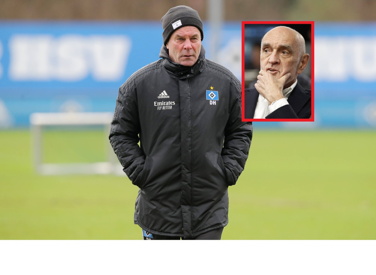 Hannover-Boss Kind (kleines Bild) beneidet den HSV um Dieter Hecking.