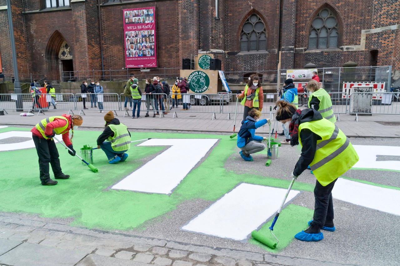 Fridays For Future hat auch in Hamburg zum Klimastreik aufgerufen. 