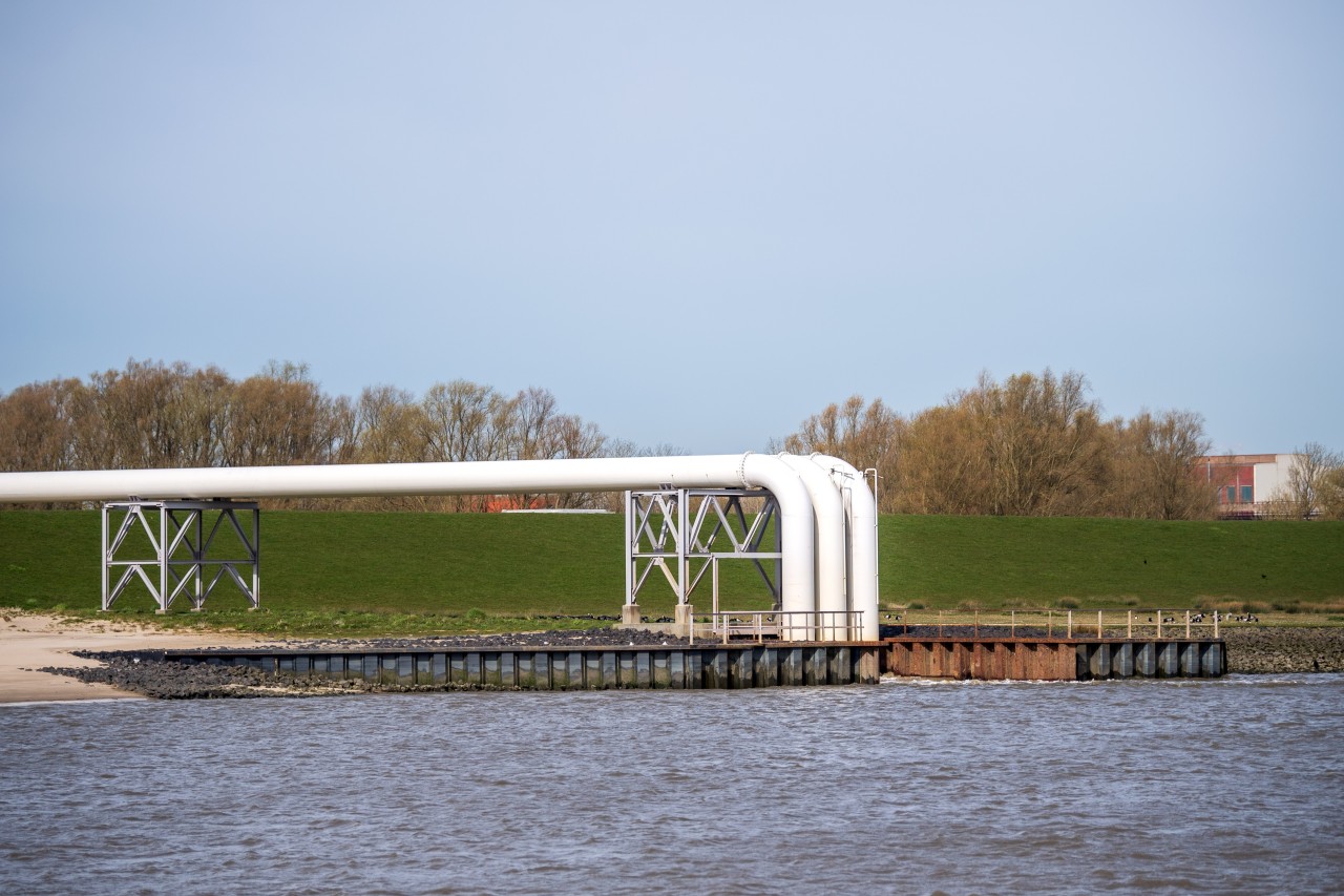 Eine geplante Anlande-Station für Flüssigerdgas in Stade an der Elbe.