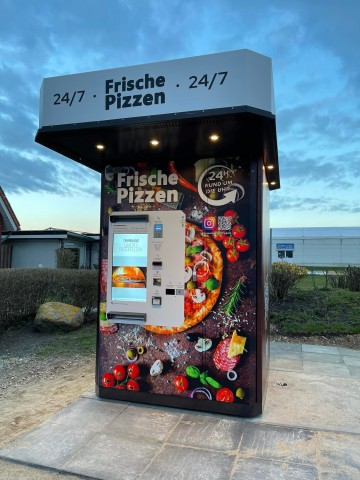 Dieser Pizzaautomat auf dem Camping-Platz an der Ostsee erstaunt die Besucher.