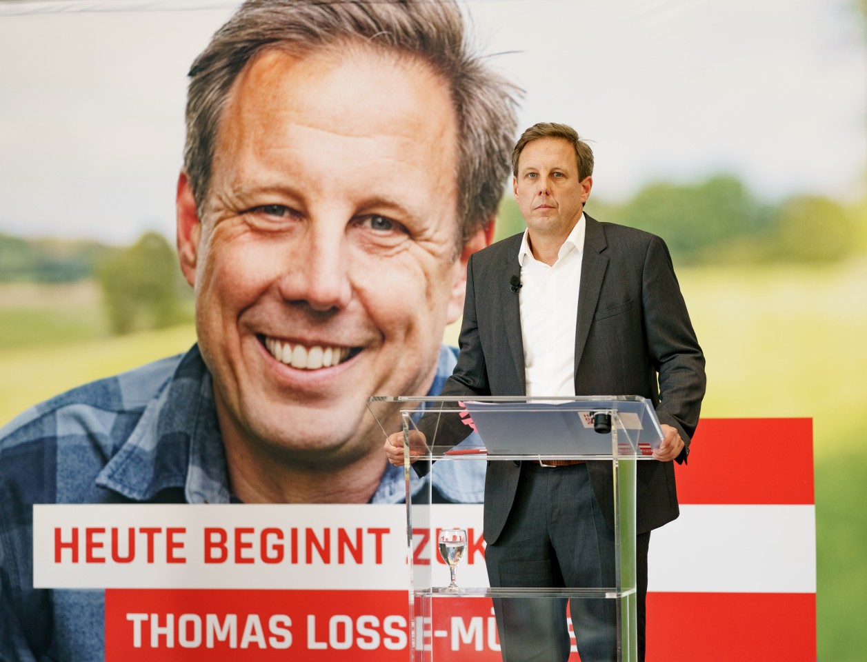  Thomas Losse-Müller (SPD), Spitzenkandidat der SPD für die kommende Landtagswahl 2022 in Schleswig-Holstein, sprach bei der Bekanntgabe seiner Kandidatur im August 2021.