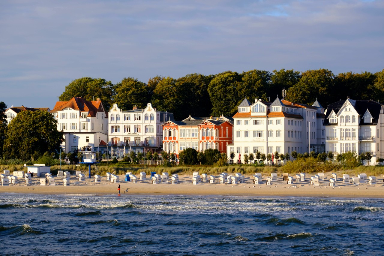 Usedom: Blick auf den Strand bei Heringsdorf.