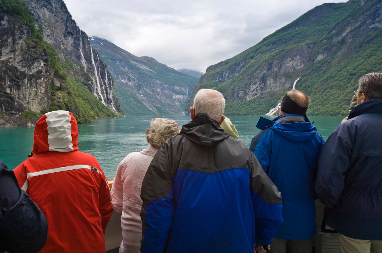 Der Geiranger Fjord ist nur eines der Highlights, die Passagiere an Bord der Aida erleben können.