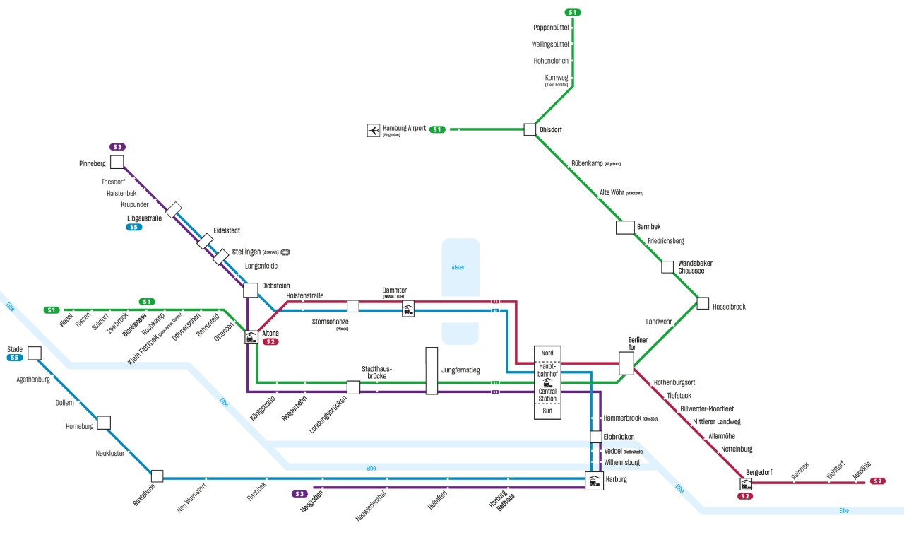 So soll die Netzkarte des HVV in Hamburg ab 2024 aussehen.