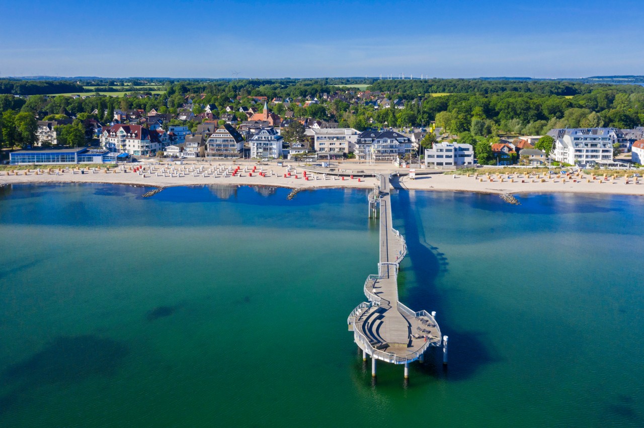 Luftaufnahme von der Ostsee und Timmendorfer Strand