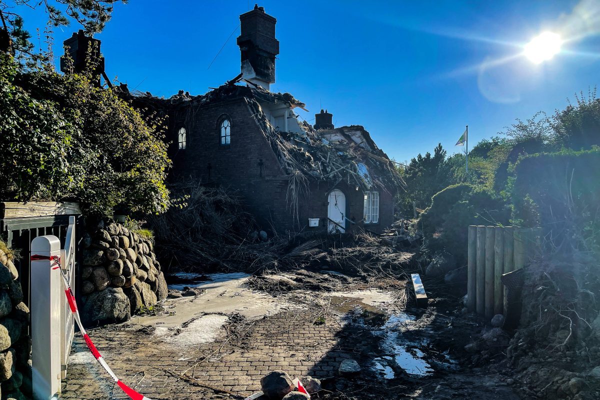 Das Haus auf Sylt wurde völlig zerstört