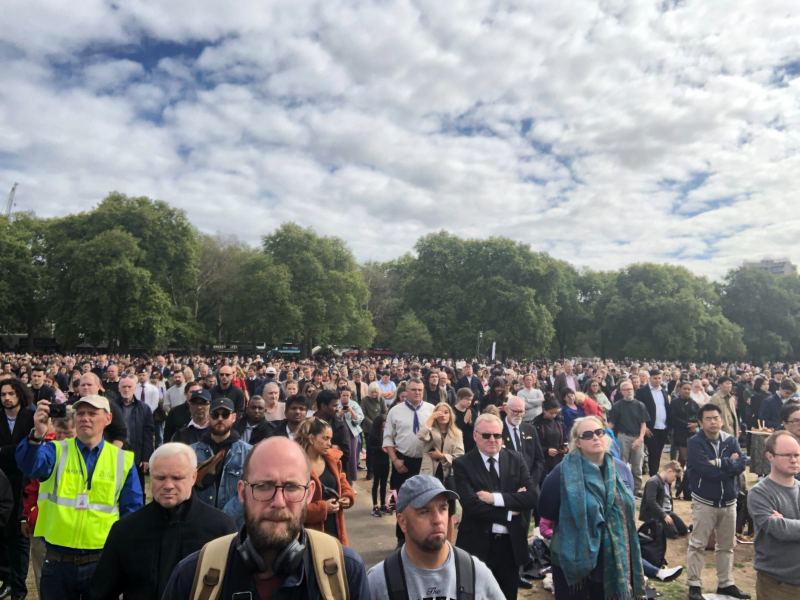 Rund 100.000 Menschen wollten am Montag in den Hyde Park strömen.