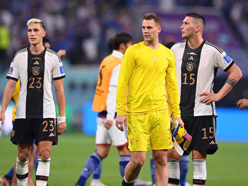 Enttäuschte DFB-Stars nach Deutschland - Japan bei der WM 2022.