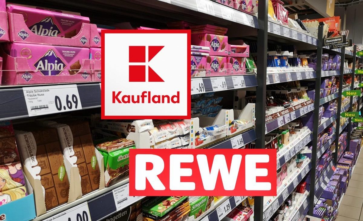 Rewe, Kaufland und Co. Schokoladen-Regal