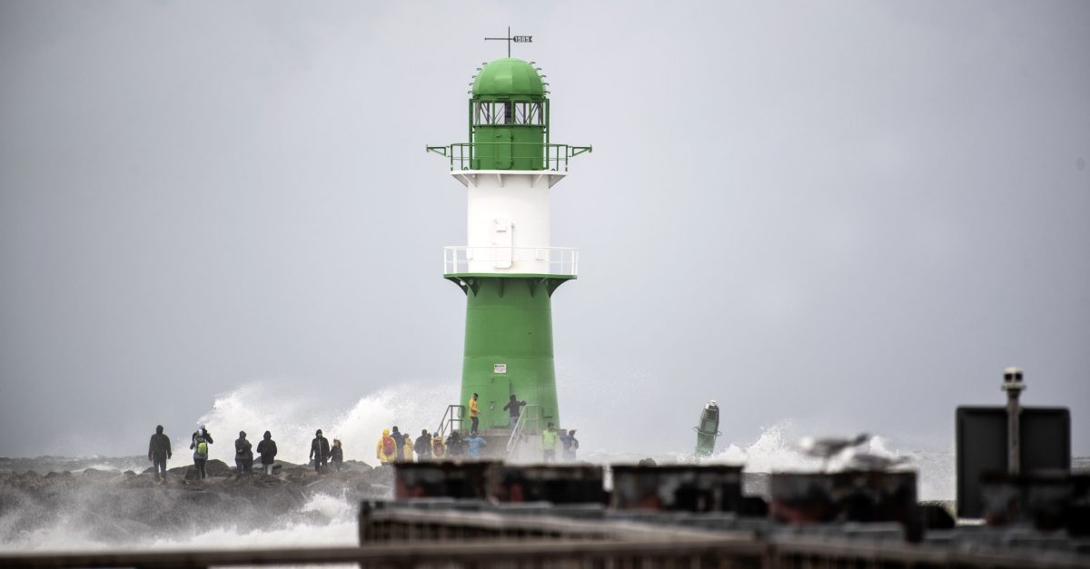 Stürmisches Wetter an der Ostsee