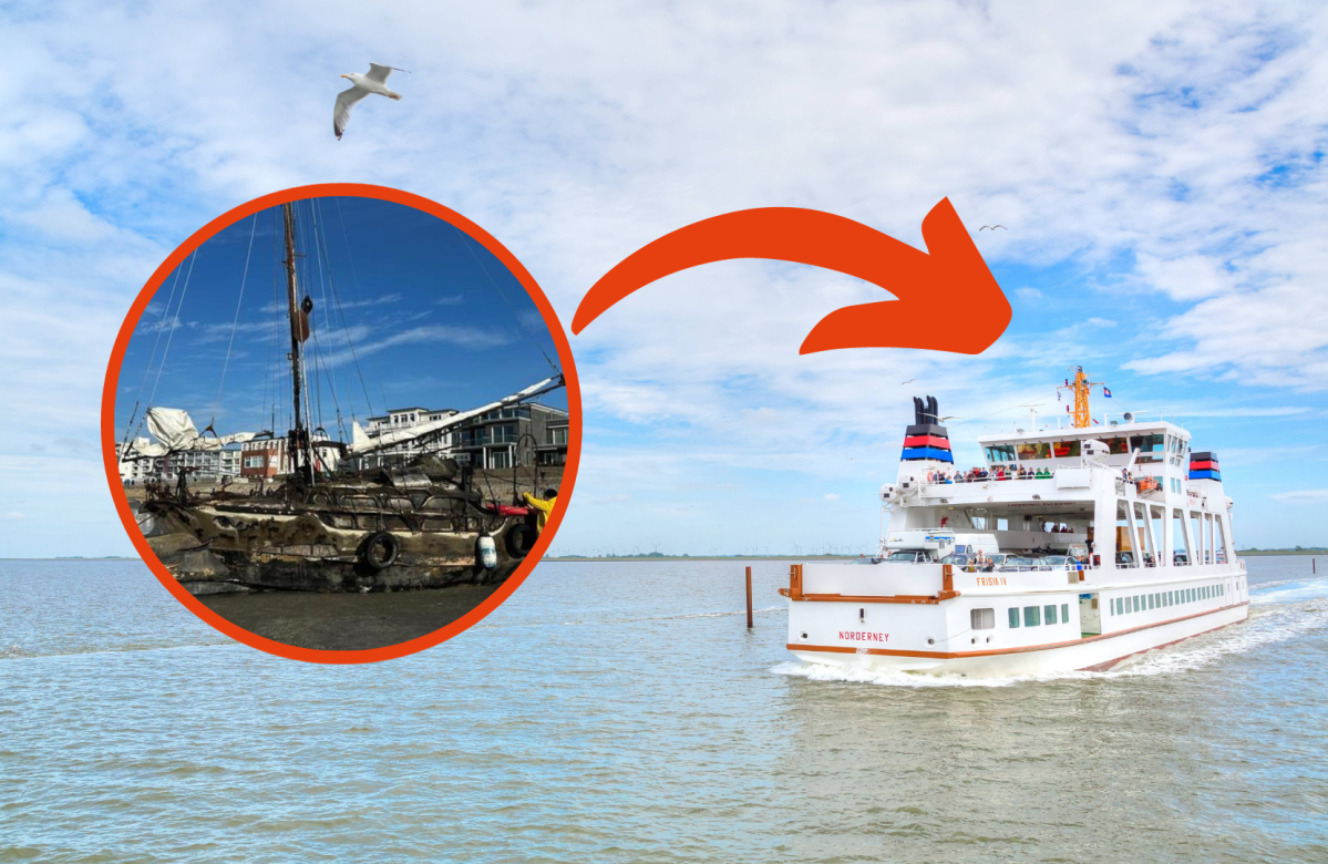 Missgeschick bei Abtransport des Geisterschiffes auf Norderney führt zu Verzögerungen!