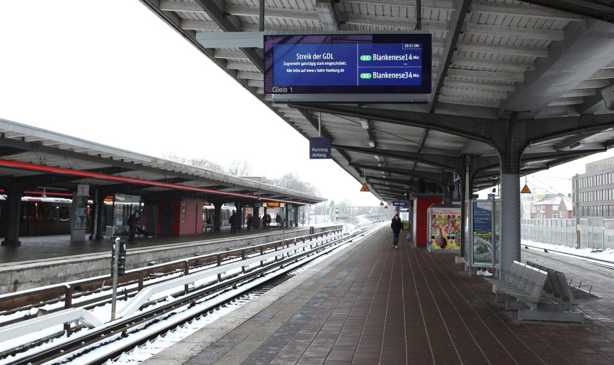 Einschränkungen in Hamburg und dem Norden durch Bahnstreik!