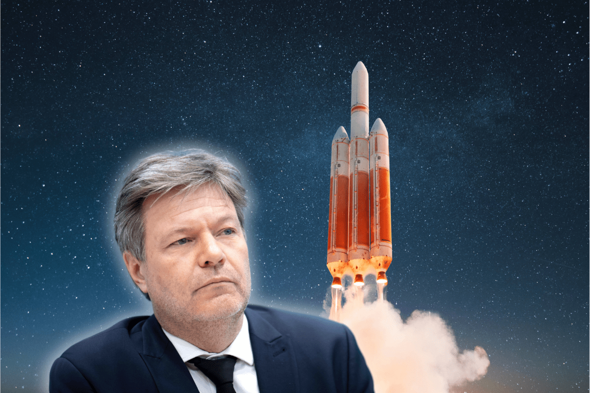 Wirtschaftsminister Robert Habeck will deutsche Astronauten auf den Mond bringen.