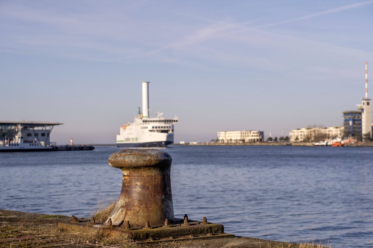 Der Seehafen in Rostock.