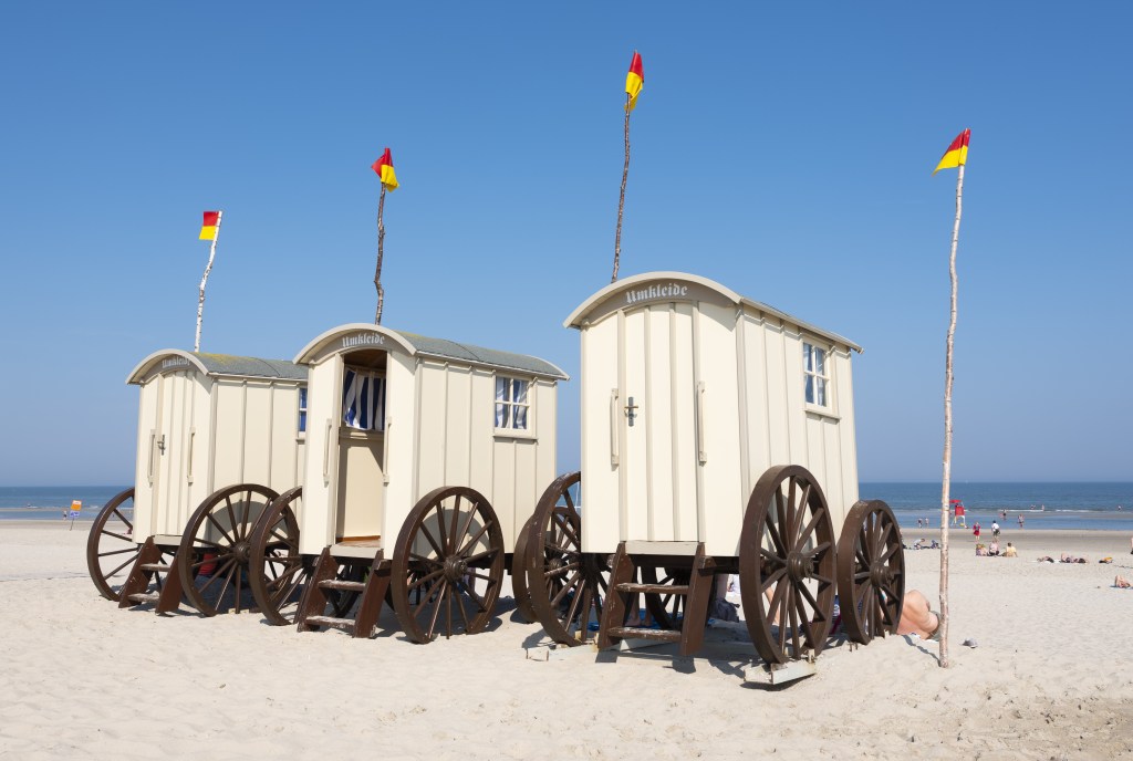 Umkleidekabinen am Strand