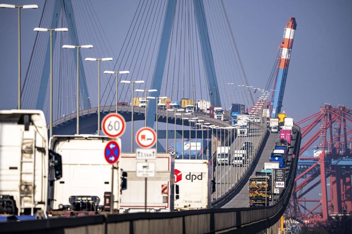 Die Köhlbrandbrücke in Hamburg.