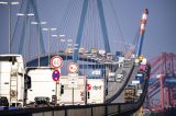 Die Köhlbrandbrücke in Hamburg.