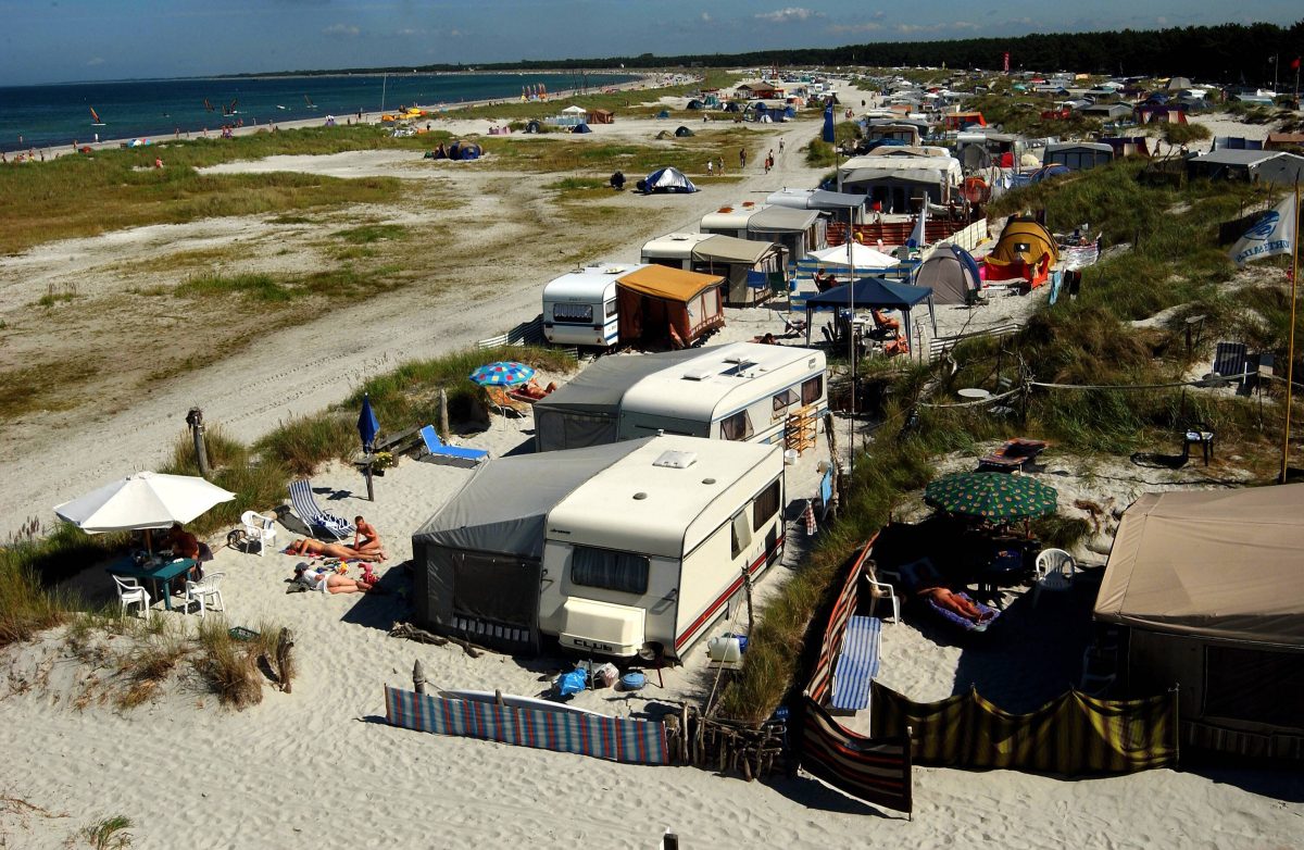 Der Regenbogen-Camping-Platz in Prerow an der Ostsee.