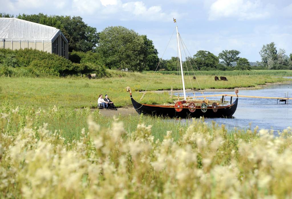 Wikinger Boot am Ufer